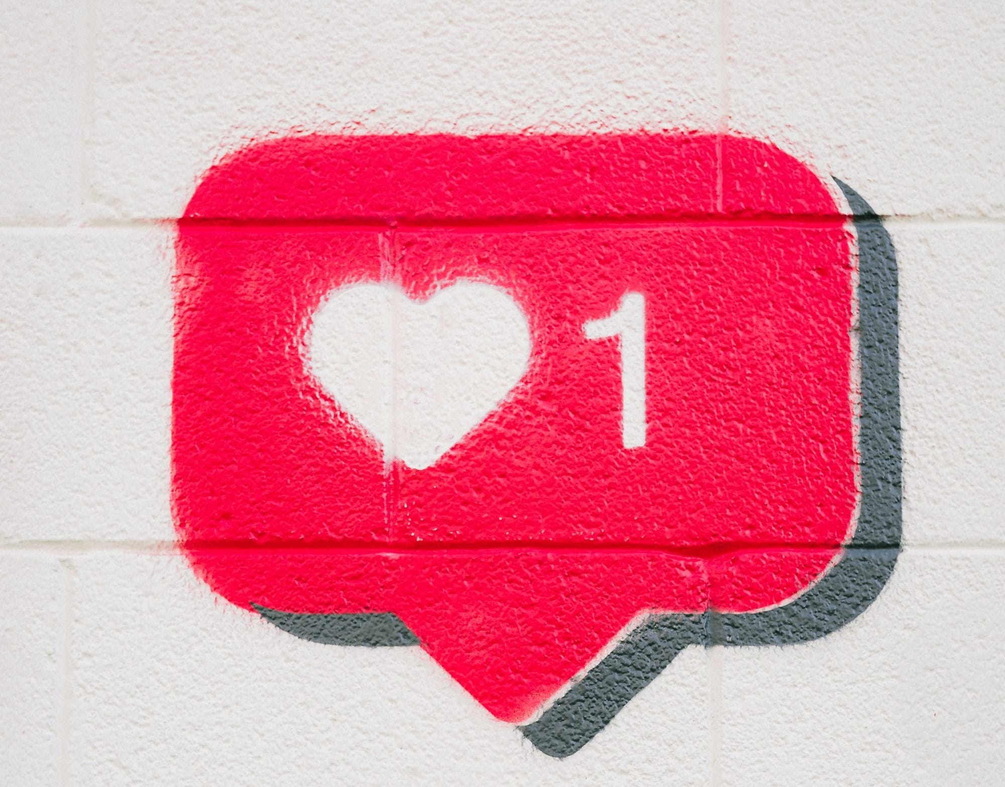 red and white love wall decor